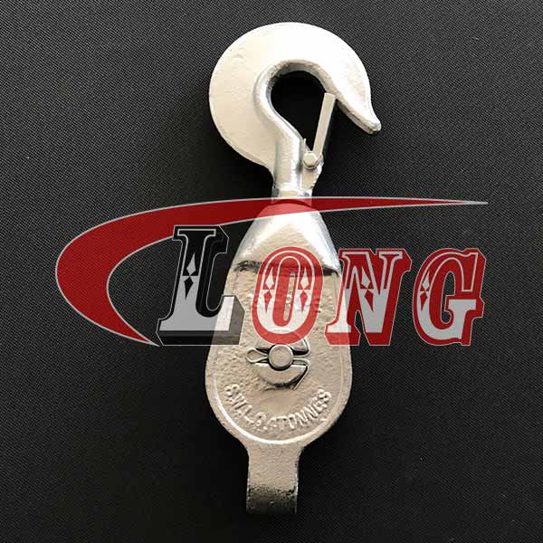 Galvanized Malleable Iron Blocks Swivel Hook With Single Sheave-LG RIGGING®