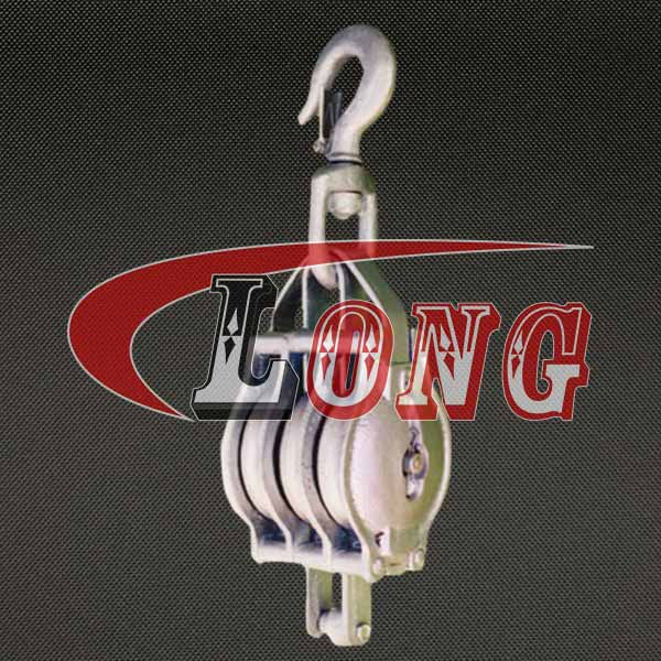 Malleable Iron Shell Block Triple Sheave With Swivel Hook-LG RIGGING®