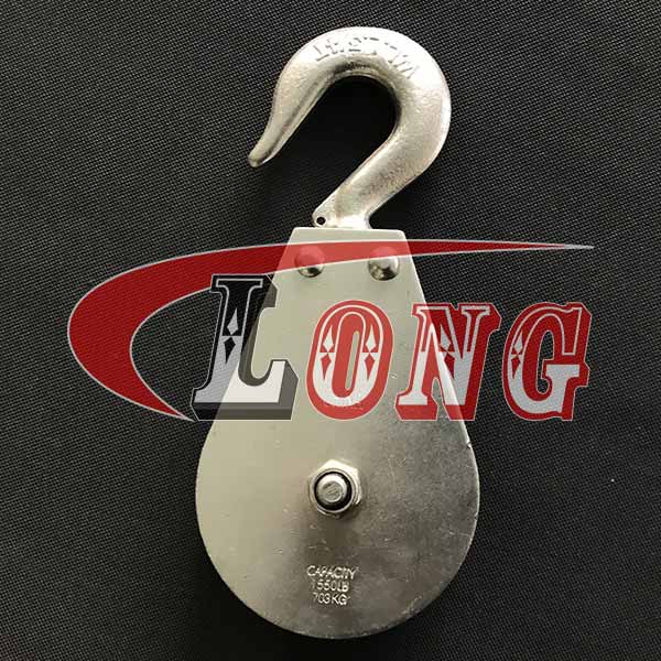 Swivel Hook Flat Double Sheave Block-LG RIGGING®