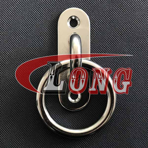 Stainless Steel Oblong Pad Eye Plate with Ring