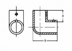 Boat Hand Rail Fitting 90 Degree-China LG Manufacture