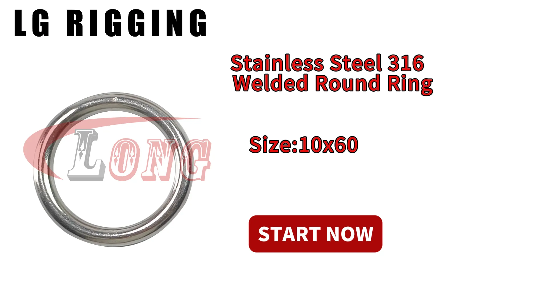 LGRIG® Break Test 10mm Stainless Steel Round Ring