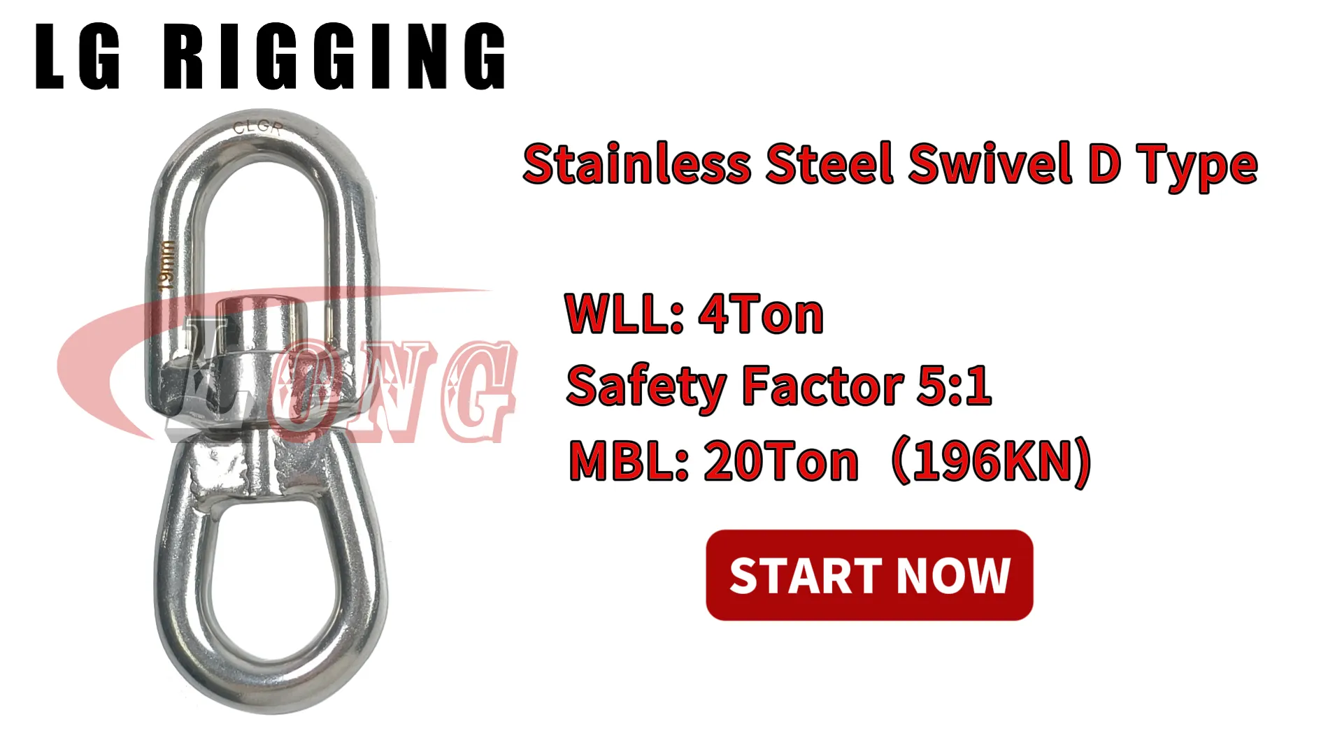 LGRIG® Break Test 19mm Stainless Steel Swivel D Type