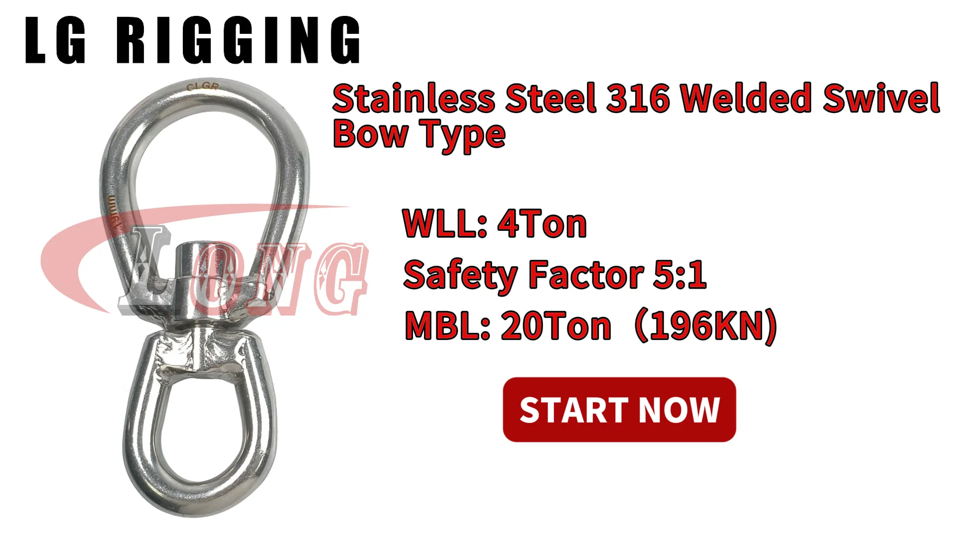 LGRIG® Break Test 19mm Stainless Steel Swivel Bow Type