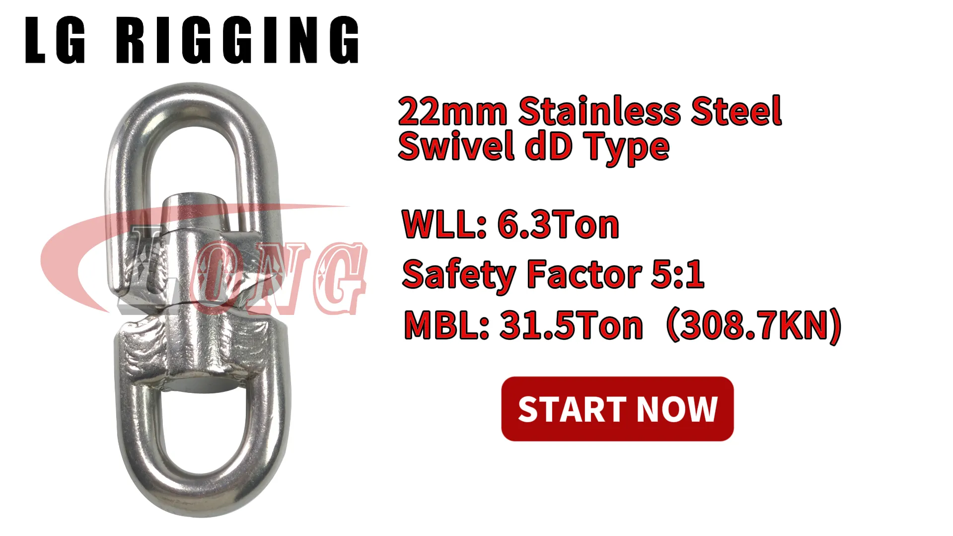 LGRIG® Break Test 22mm Stainless Steel Swivel dD Type