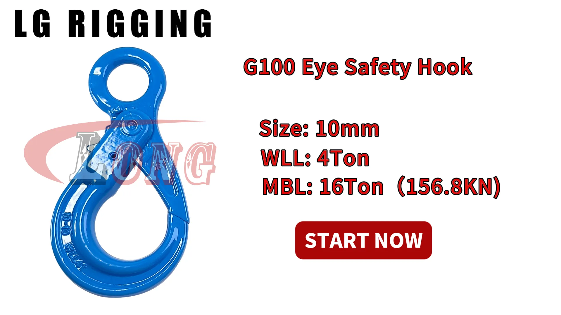LGRIG® Break Test 10mm G100 Safety Hook Eye Type