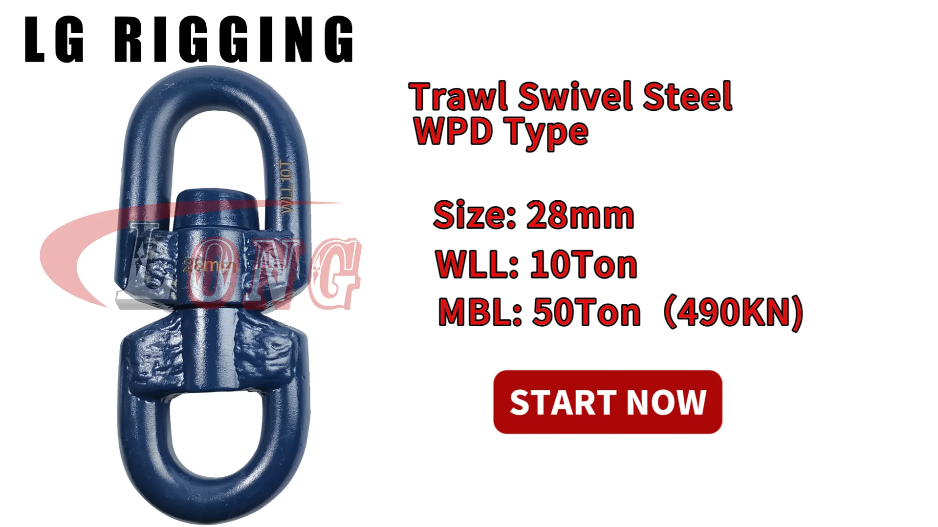 LGRIG® Break Test 28mm Trawl Swivel WPD Type
