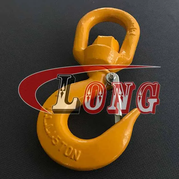 LGRIG® Swivel Eye Hoist Hook with Latch Grade 70