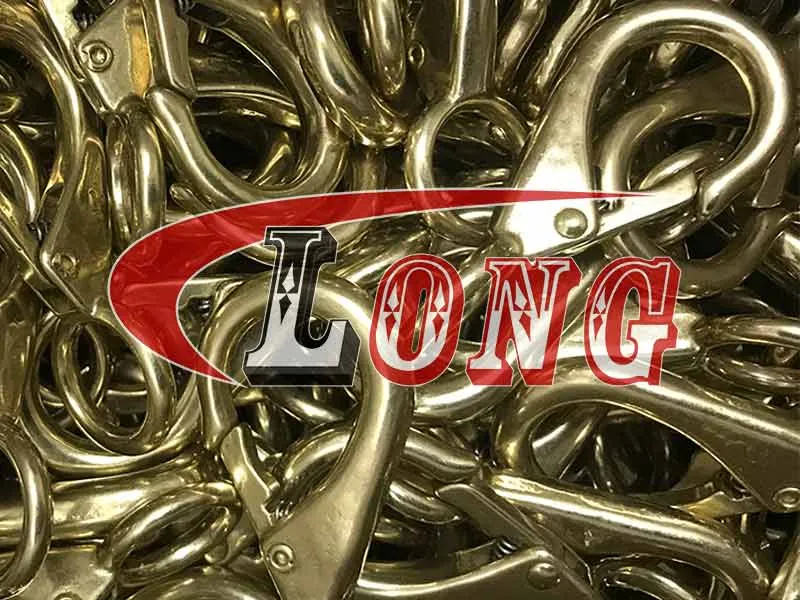 LGRIG® Solid Brass Snap Hook Round Fixed Eye