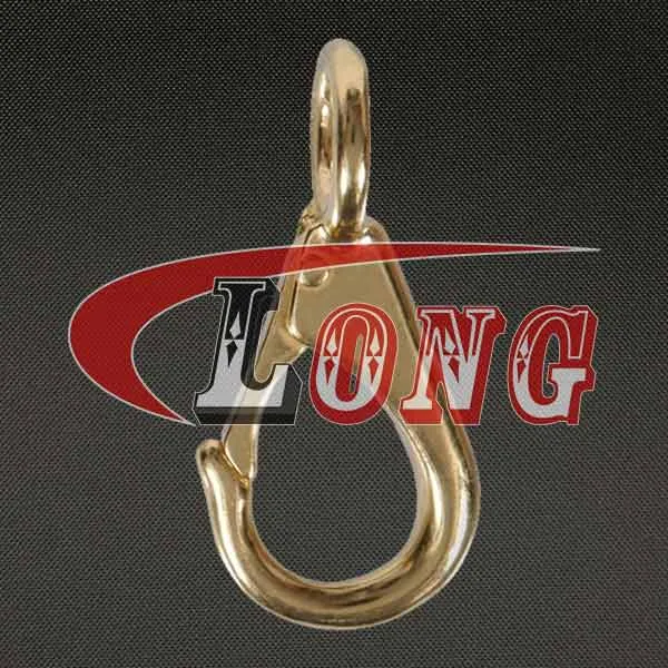 LGRIG® Solid Brass Snap Hook Round Fixed Eye