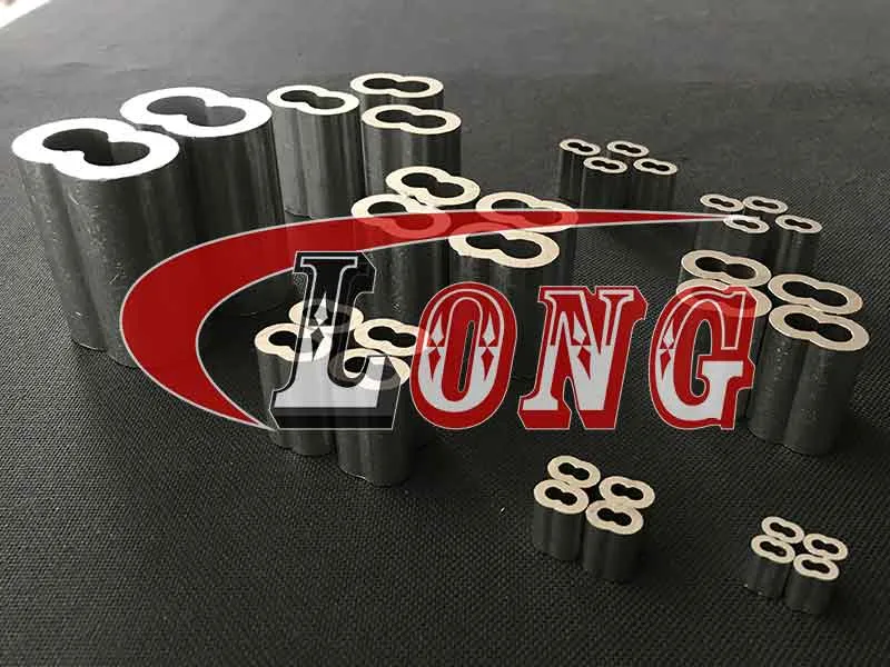 wire rope sleeve double barrel ferrules hourglass type figure 8 type bulk lgrig