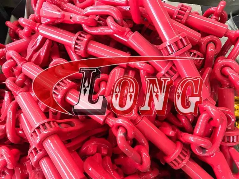 LGRIG® Grade 80 Ratchet Chain Load Binder with Safety Hooks EN12195-3