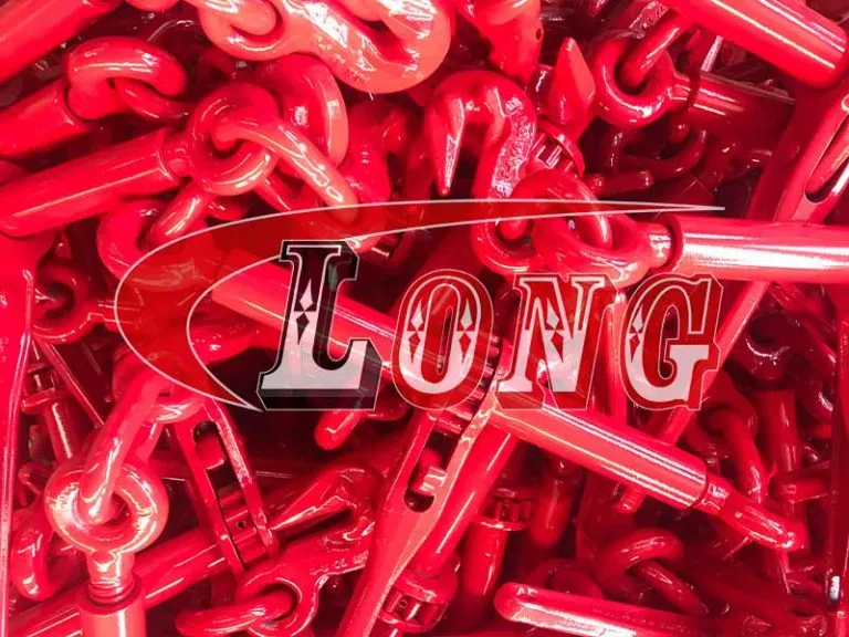 LGRIG® Grade 80 Ratchet Chain Load Binder with Safety Hooks EN12195-3