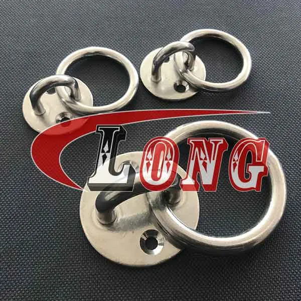 LGRIG® Stainless Steel Round Pad Eye Plate with Ring