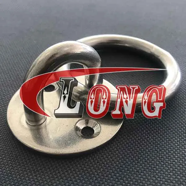 LGRIG® Stainless Steel Round Pad Eye Plate with Ring