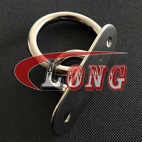 LGRIG® Stainless Steel Oblong Pad Eye Plate with Ring