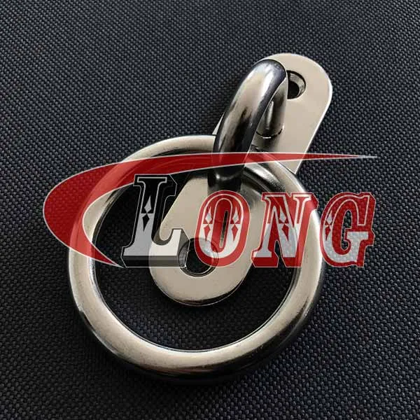 LGRIG® Stainless Steel Oblong Pad Eye Plate with Ring