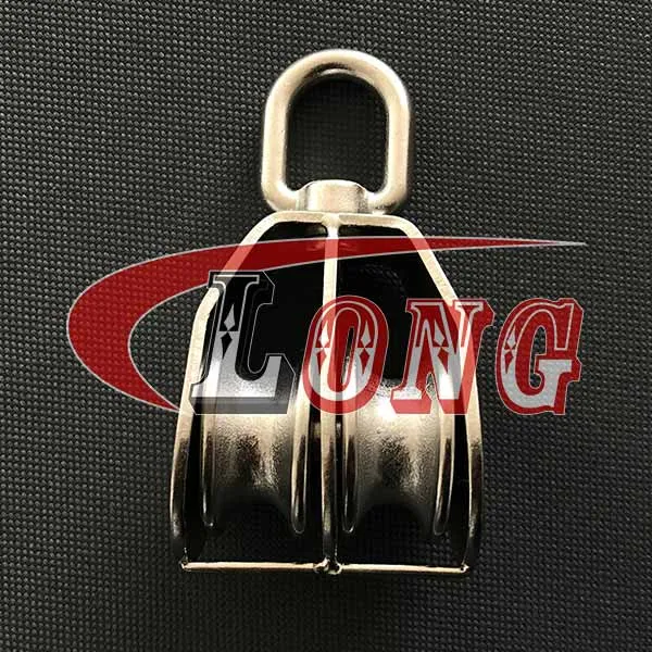 LGRIG® Stainless Steel Double Wheel Swivel Pulley Block