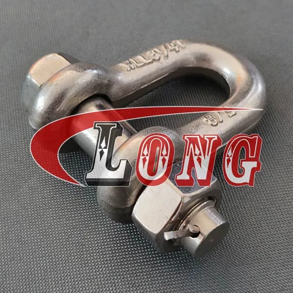 stainless steel drop forged bolt type pin chain shackle g 2150 3.25ton