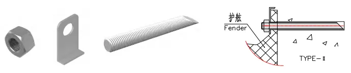Anchor Bolt-Ⅱ of LGRIG® Super Cell Rubber Fenders SCA Type