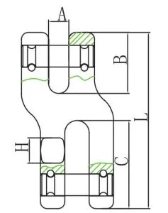 Specifications of LGRIG® Grade 80 Double Clevis Link Special Type Chain Connector Specifications of LGRIG® Grade 80 Double Clevis Link Special Type Chain Connector
