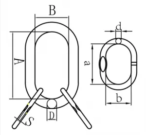 Specifications of LGRIG® Grade 80 Enlarged/Wider Master Link Assembly
