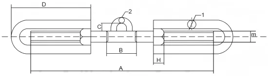 Specifications of LGRIG® Hamburger Turnbuckle Lashing Marine D D