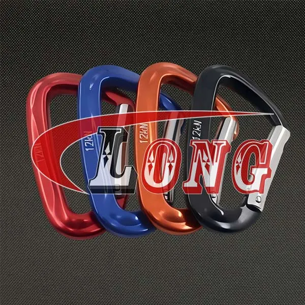 LGRIG® Aluminum Bent Gate Carabiner D-Shaped