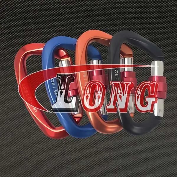 LGRIG® Aluminum D-Shaped Screw Gate Carabiner