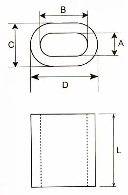 Specifications of LGRIG® Wire Rope Ferrule Aluminium Oval Shape Specifications of LGRIG® Wire Rope Ferrule Aluminium Oval Shape