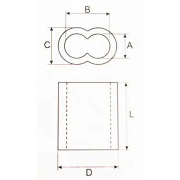 LGRIG® Wire Rope Ferrule Copper Hourglass Ferrules